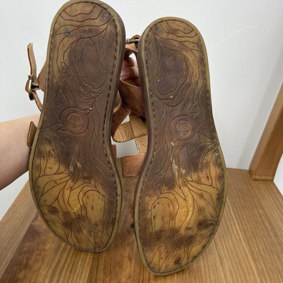 Born Haidee 10M Comfort Leather Gladiator Boho Dad Sandals Camel‎ Brown - Picture 7 of 7